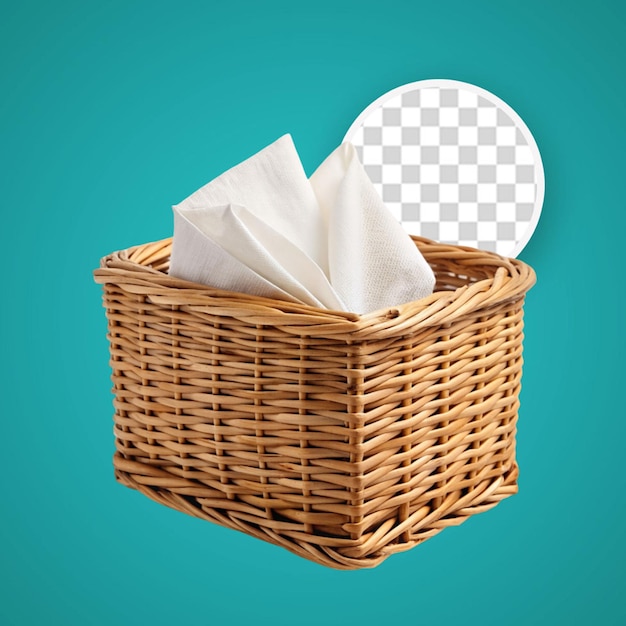 Laundry basket isolated on transparent background