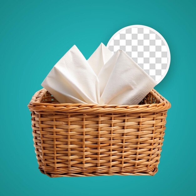 Laundry basket isolated on transparent background