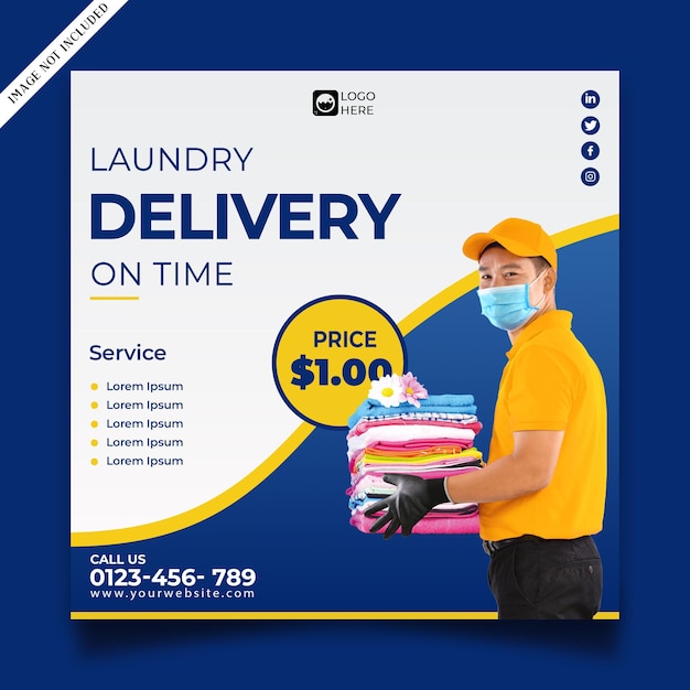 Laundry service social media post