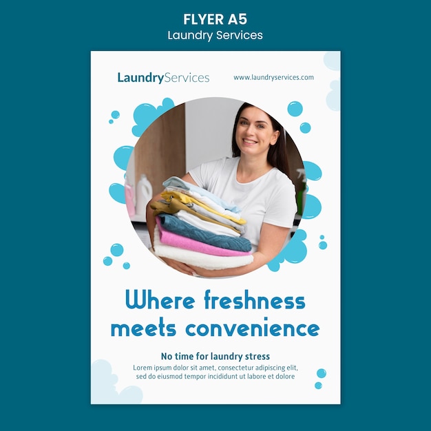 PSD laundry service template design