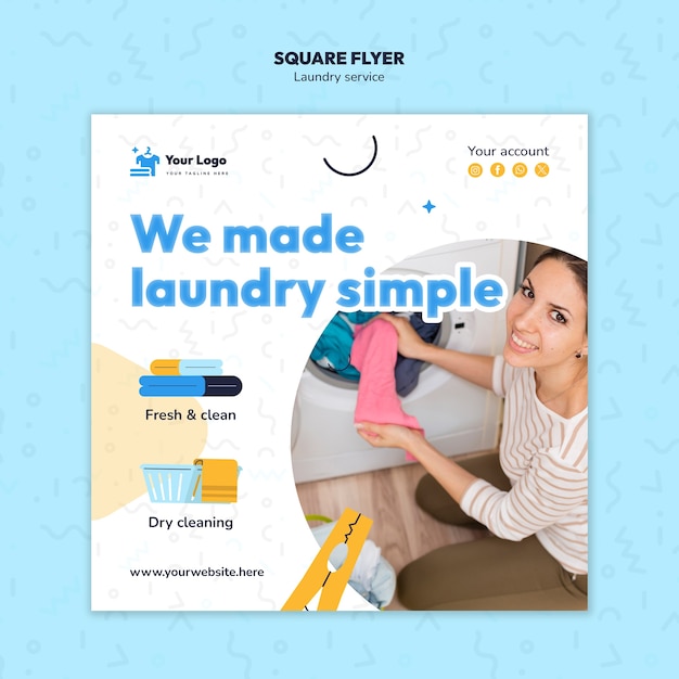 Laundry service template design