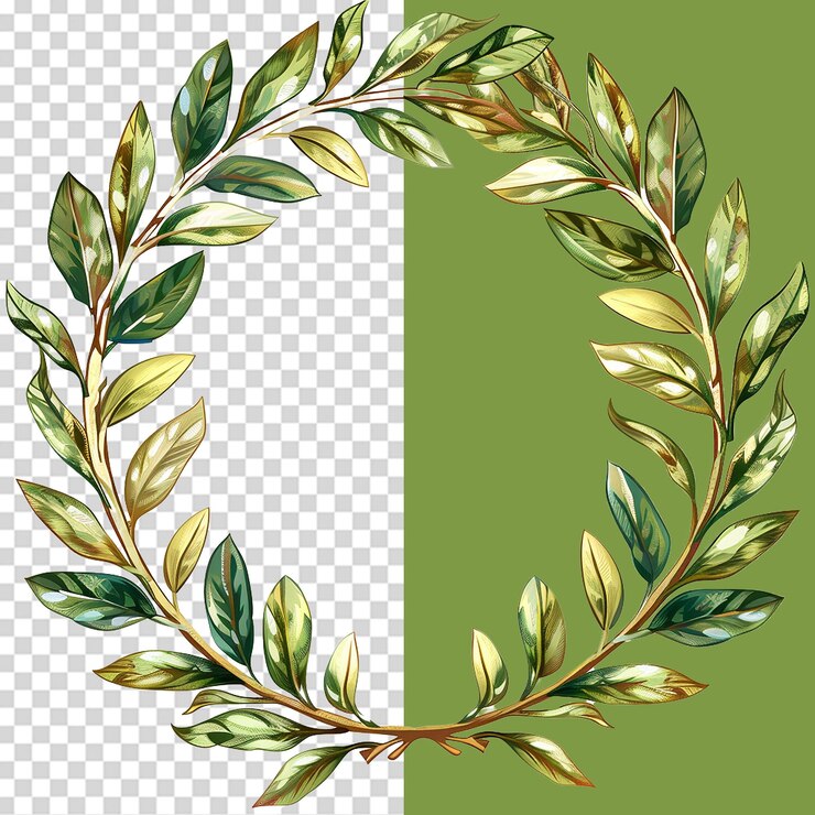 PSD 透明な背景に隔離されたローレルの花束png
