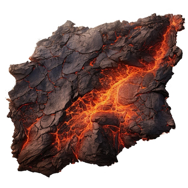 PSD lava in the cracks of the ground