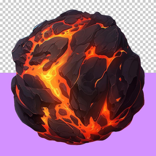 A lava rock isolated object transparent background