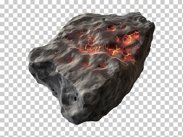 Lava steen geïsoleerd op transparante achtergrond png psd