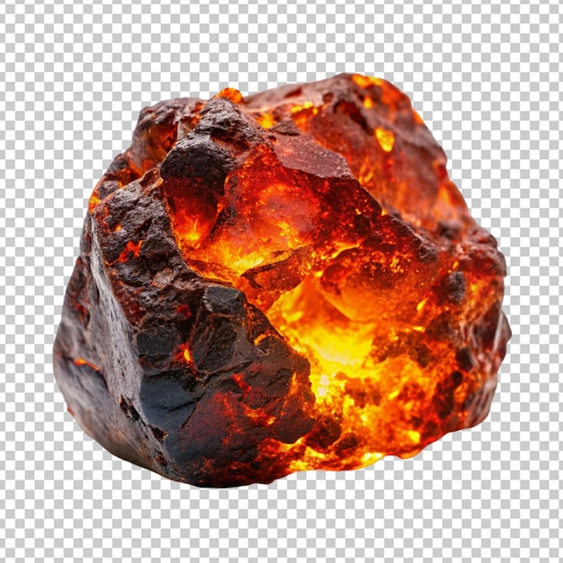 Pietra di lava isolata sullo strato alfa png