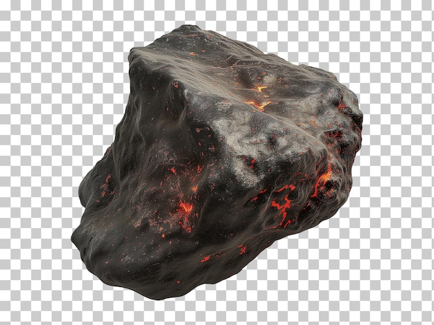 Lava stone isolated on transparent background png psd