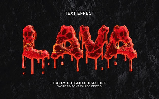 Lava-teksteffect