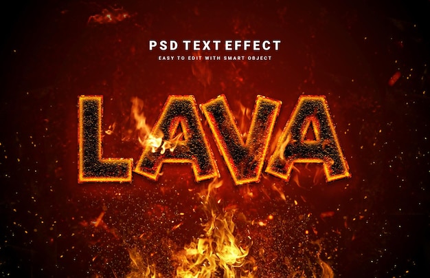 PSD effetto testo lava