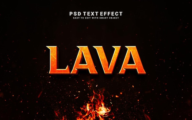 Effetto di testo di lava