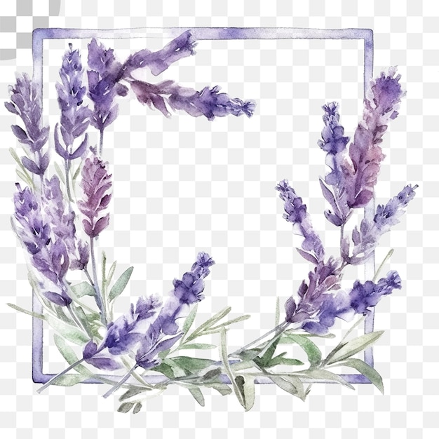 Sfondo trasparente acquerello lavanda