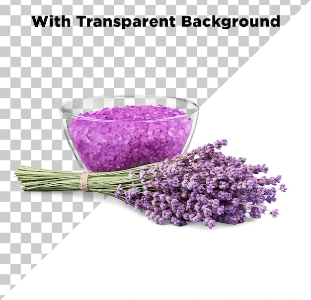 Lavendel badzouten en bloemen