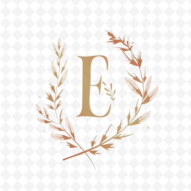 PSD lavender bundle monogram logo z dekoracyjnymi liśćmi i flo nature herb vector design collections