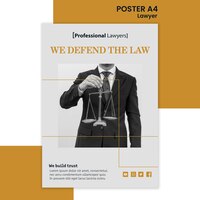 PSD Рекламный плакат юридической фирмы