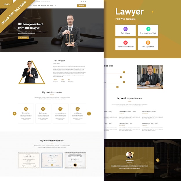 Law firm web interface design