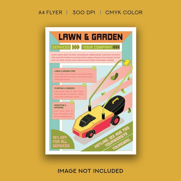 PSD lawn and garden services flyer