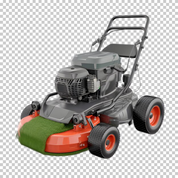 PSD lawn mower isolated on transparent background