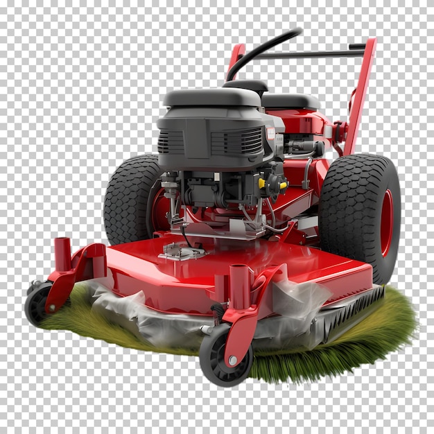 PSD lawn mower isolated on transparent background