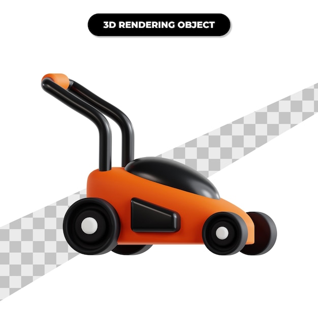 lawn mower machine 3D icon illustration