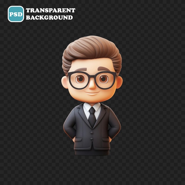 PSD lawyer icon isolated 3d render illustration