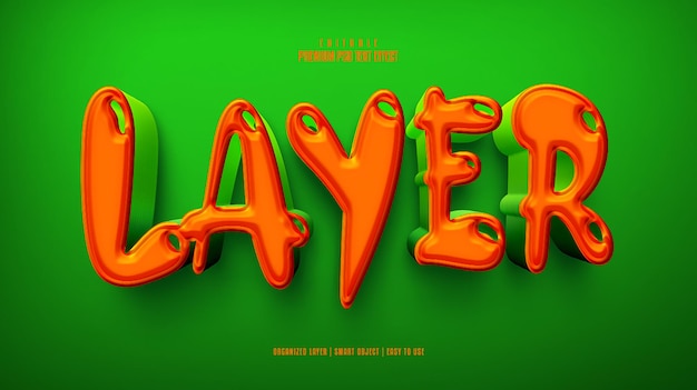 PSD layer 3d editable premium psd text effect