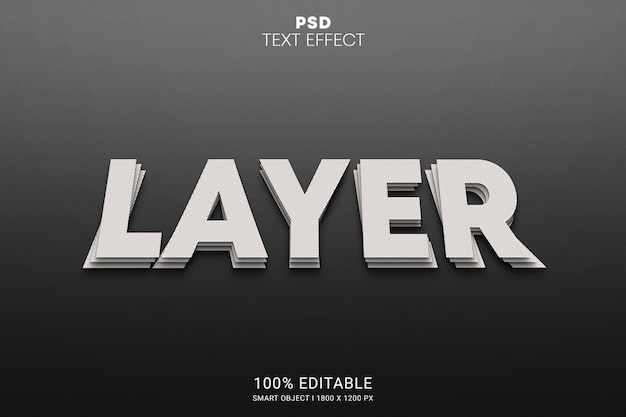 PSD layer 3d psd editable text effect design