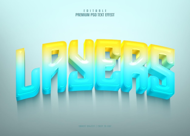 PSD layer editable premium 3d psd text effect