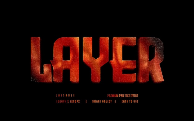 PSD layer editable premium psd text effect