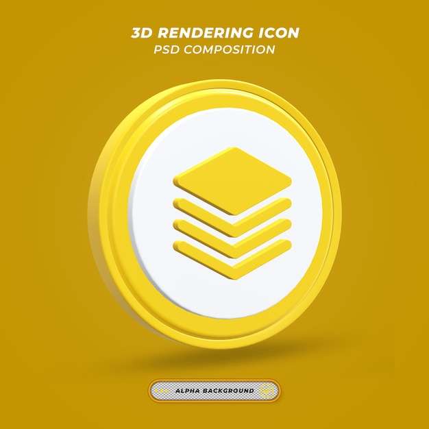 Layer icon in 3d rendering