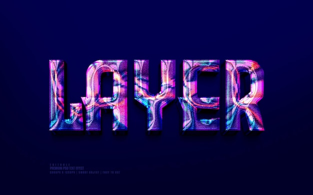 Layer liquid editable premium psd text effect