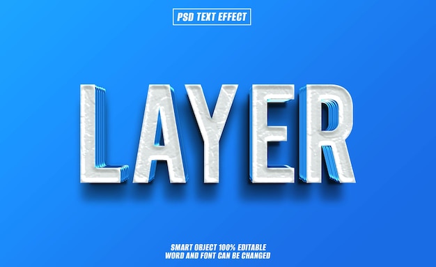 layer text effect font editable typography 3d text
