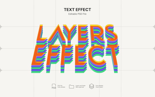 layer  text effect