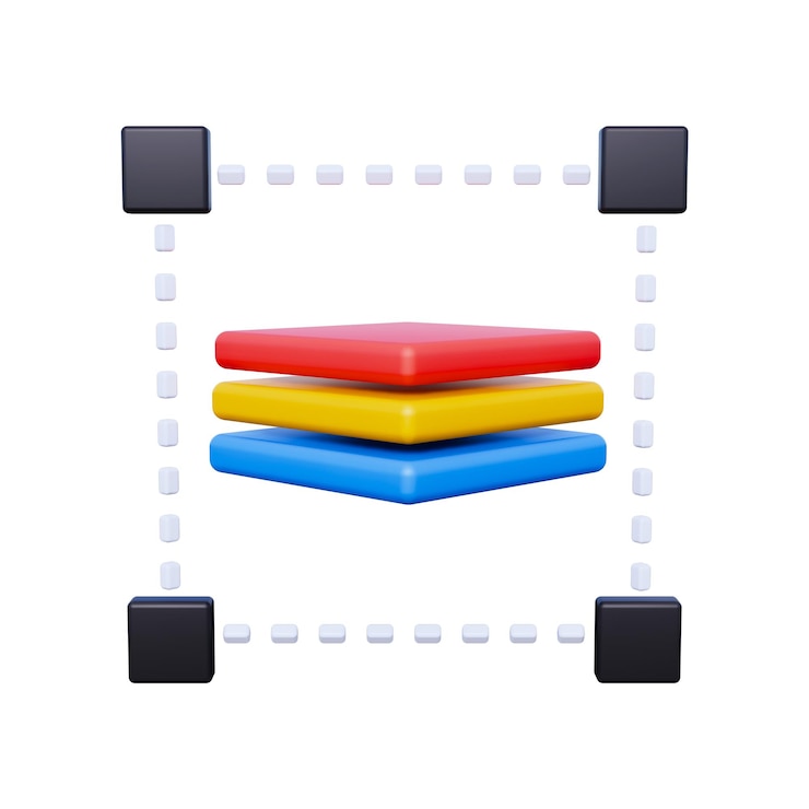 PSD layers 3d icon