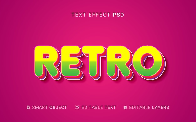 PSD layers text effect