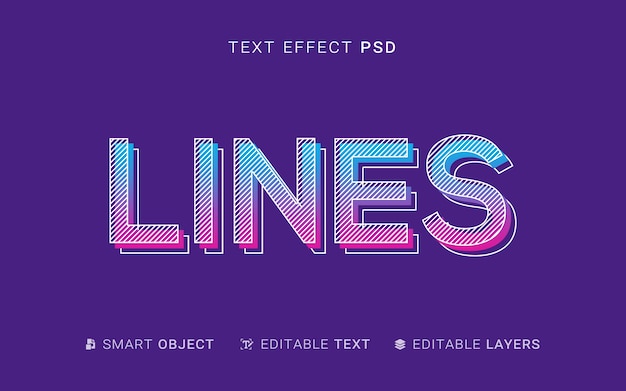 PSD layers text effect