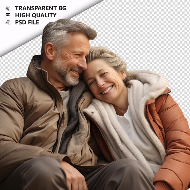 Lazy european couple ultra realistische stijl witte achtergrond