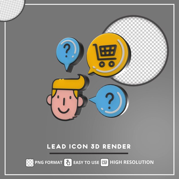 lead marketing 3d illustration