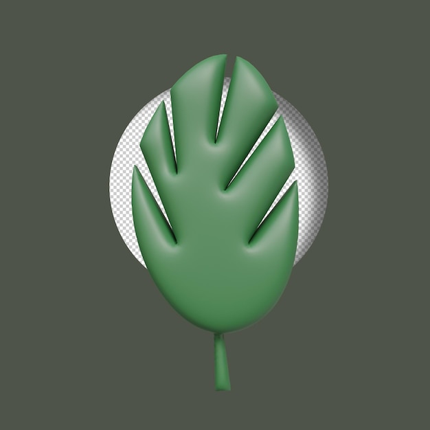 PSD leaf 3d render