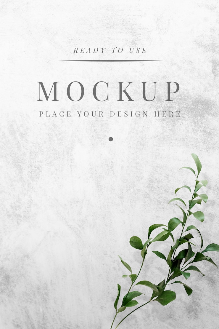 PSD leaf mockup background