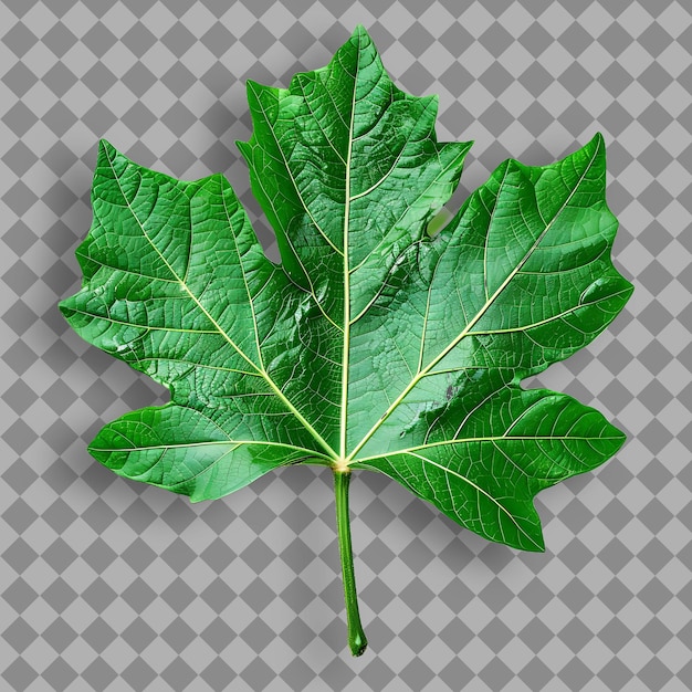 PSD a leaf that is green and has the word oak on it