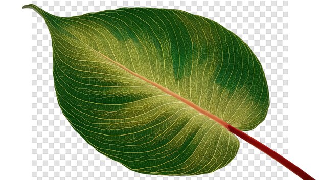 PSD a leaf with a red stem