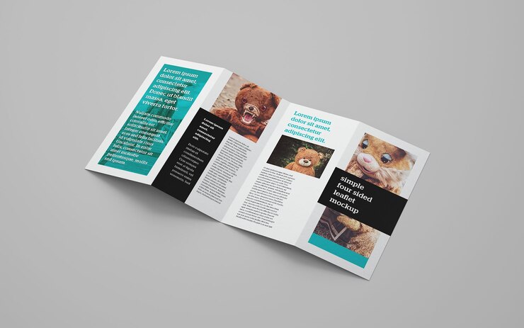 PSD leaflet brochure mockup