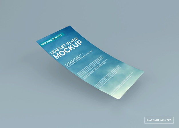 Leaflet flyer mockup design isolated