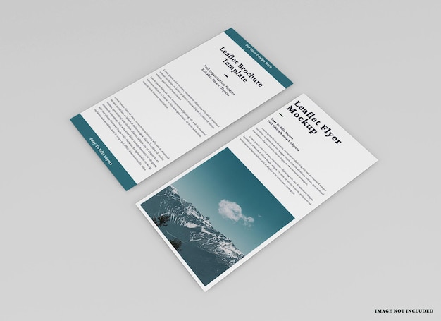 Leaflet flyer mockup design isolated