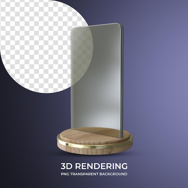 leaflet holder 3d rendering isolated transparent background