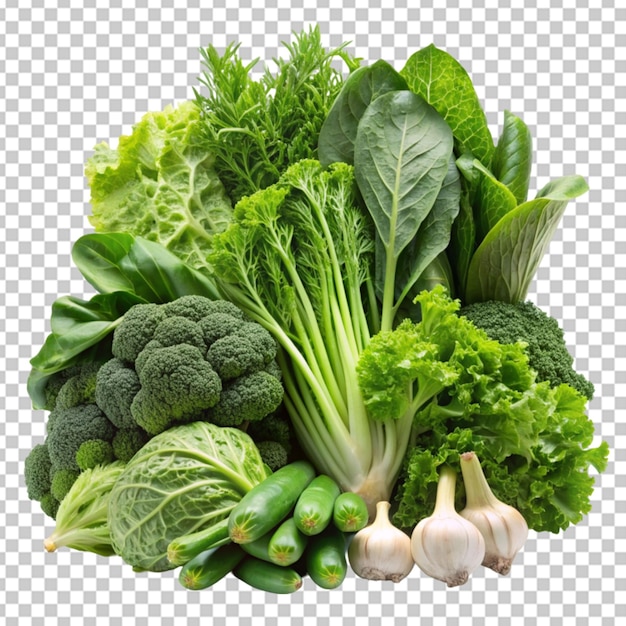 PSD leafy green vegetables transparent background
