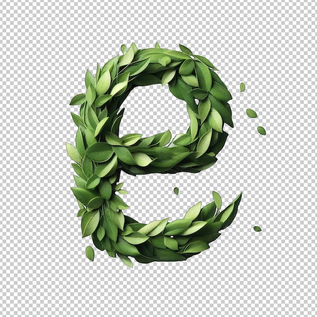 PSD leafy writing with flow png