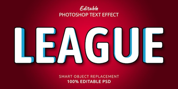 League bewerkbaar Photoshop-tekststijleffect