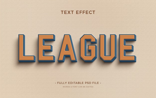 League text effect