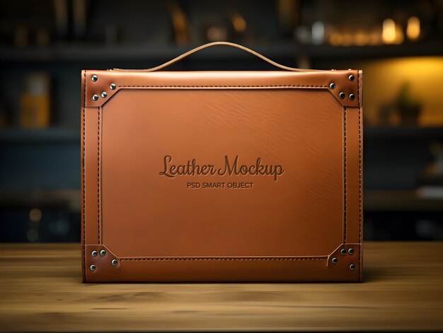 Leather bag mockup